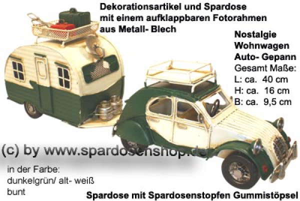 NostalgieNostalgie Wohnwagen- Gepann dunkelgrün B